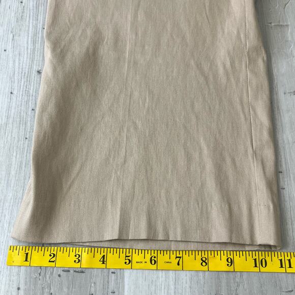 Calvin Klein Tan Khaki Wide Leg Casual Dress Work Pant Capri Size 10 - Picture 10 of 10
